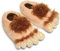 Geebuzz Pantoufles Hobbit pour homme et femme - Motif monstre - Chaudes - Pour l'hiver, marron, Medium