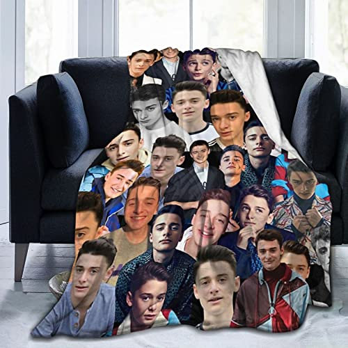 LOUJIN Decke Noah Boy Schnapp superweiches Flanell-Fleece, leichte Überwurfdecke, Klimaanlagendecke, Couch, Sofa, Schlafzimmer, für Kinder, Erwachsene, 125 cm x 100 cm