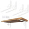 10 Inch Decorative Shelf Brackets Pack of 4, Heavy Duty Steel Shelf Supports, Right Angle Shelving Hardware White(250mm/10inch)