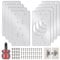 Zocipro 8Pcs Hinges Repair Plate, Stainless Steel Hinge Repair Kit with Screws, Kitchen Cabinet Cupboard Door Hinge Repair Plate Brackets for Kitchen Furniture Wardrobe