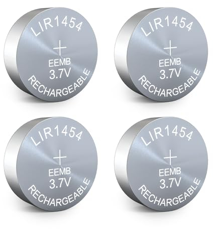 EEMB 4PACK LIR1454 wiederaufladbare Batterie 3.7V Lithium-Ionen Knopf Batterien Münzzelle Batterie für Kopfhörer Wearable Gerät Uhr