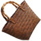 Yardwe Fourre-Tout Tissé Paniers En Rotin Pour Le Stockage Panier Portable De Paille Pour Femme Poignée En Bambou De Paille Poignée De En Rotin Sacs En Osier À