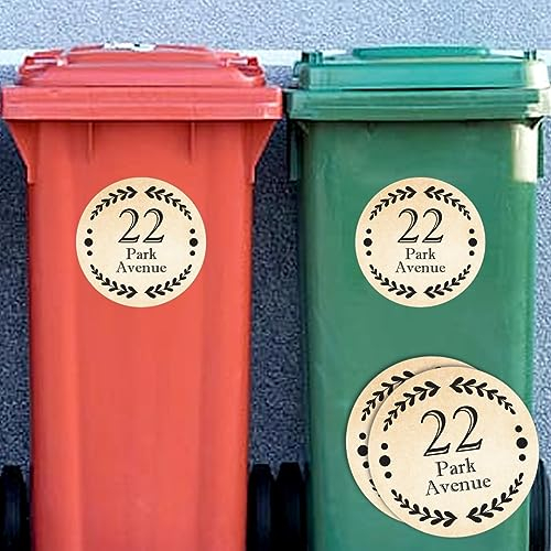 Personalised Wheelie Bin Custom House Address Numbers Sticker Road Dustbin Street Name
