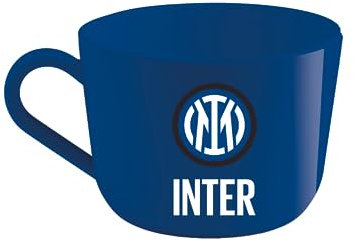 Mondo del Gadget Inter Tazza Colazione Ufficiale 2023 - Termica Grande 360ml per Microonde Ufficio, Mug Tifoso Inter in Pastica Pvc Free, Idea Regalo per Caffè Tè e Bevande Calde