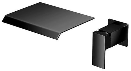 Rubinetto A Cascata Per Lavabo A Muro Rubinetto Bagno Lavabo E Bidet Miscelatore Lavabo Bagno Tutto In Rame Acqua Miscelata Calda E Fredda Installazione A 2 Fori,nero