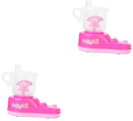 BESTonZON 2 Piezas Mini Simulación Extractor De Jugo Exprimidores Pequeño Exprimidor De Juguete Máquinas Exprimidoras Pequeño Extractor De Jugo Rosa Niño Combo Placa Tonos Tierra
