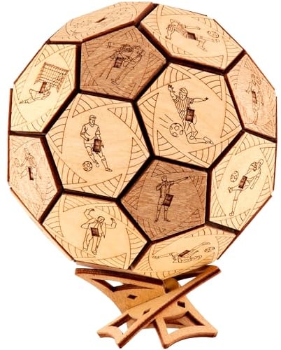 ESC WELT Quest Ball Geheimfach - 3D Escape Room Spiel - Holz-Denkspiel für Erwachsene & Jugendliche - Geniales Puzzle mit verstecktem Fach - Interaktives Familienspiel