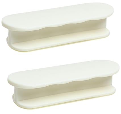 2 Pack Adhesive Door Handles, Plastic Furniture Handle Outdoor Patio Sliding Handle Self Adhesive Balcony Without Drilling for Windows, Glass Doors, Drawers (White)