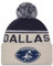New Era Dallas Cowboys NFL 2024 Sideline Historic Sport Knit Beige Blau Bommelmütze - One-Size