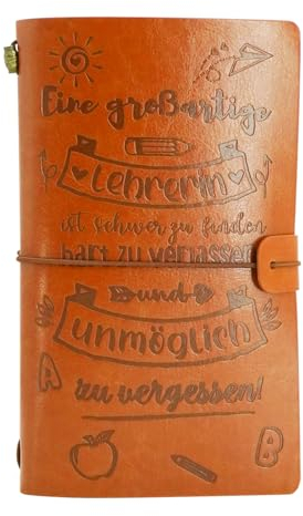 ZephyrCraft Leder Notizbuch - 140 Seiten, Perfektes Abschiedsgeschenk für Lehrerin, Personalisiertes Tagebuch für Erwachsene, Geschenk für Lehrerinnen Grundschule und Erzieherin, Geschenk für Tochter