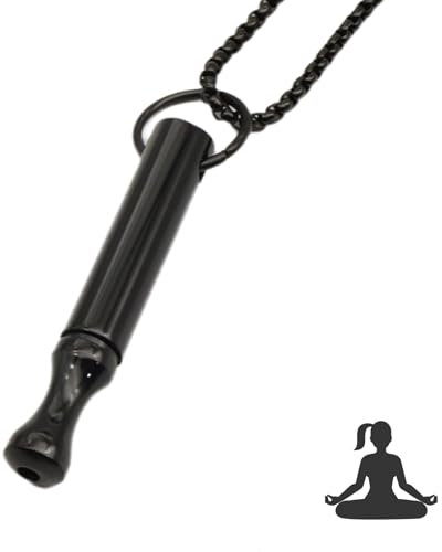lokxmve Rauchentwöhnung Hilfsmittel Kette mit Pfeife Halskette Rauchfrei Original Atemkette Rauchentwöhnung Rauchen Angst Atemhalskette Panikattacken Hilfsmittel Achtsamkeitskette
