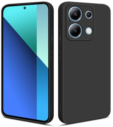 HSP Hülle für Xiaomi Redmi Note 13 4G [Staubabweisend] Handyhülle | Premium TPU Silikon Case Schutzhülle | Kratzfest Stoßfest Fallschutz | Kameraschutz Displayschutz | Passgenau Dünn Matt | Schwarz