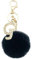 Xsclpomddy Pom Pom Schlüsselbund künstliche weiche Kaninchenhaar Taschenanhänger Ball Schlüsselanhänger mit Goldene Buchstabe A-Z für Handtasche,schwarz G