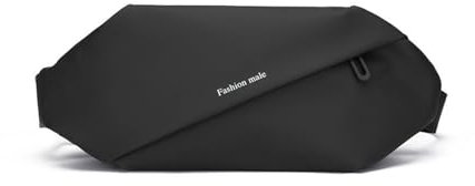 Esshogo Gürteltasche, Umhängetasche für Herren/Damen mit verstellbarem Schultergurt, Gürteltasche für Herren und Damen, Fanny Pack, für Sport, Radfahren, Camping, Reisen, Schwarz, Schwarz , 15 x 7 x