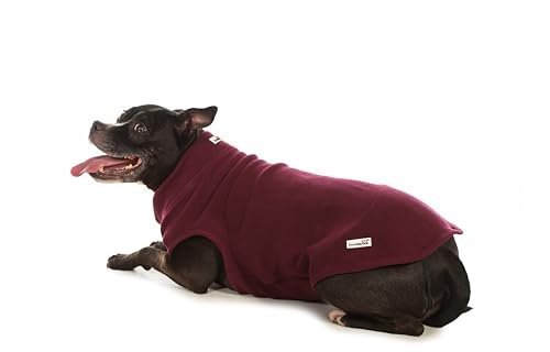 Doodlebone Hunde-Fleece, Burgunderrot, Größe 4–5