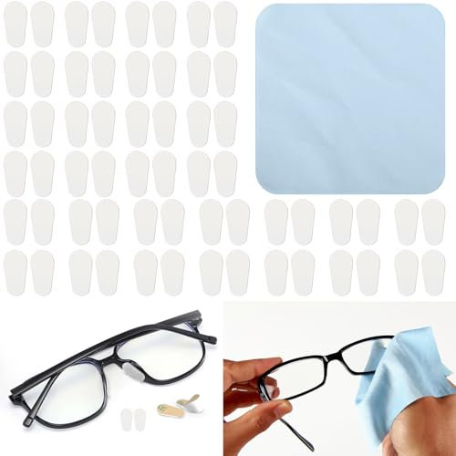 30 Paare Silikon Nasenpads Brille Selbstklebend,brillen nasenpads,Anti Rutsch Brille zum Stecken,1.0mm Brillenpads,Klebend Pad für Brillen Sonnenbrillen,Weiche Gläser Nasenpad Brillen Zubehör