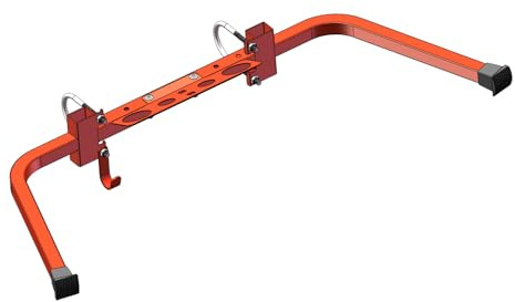 Ladder Stand Off with Tool Tray & Hook - Heavy Duty Roof Gutter Guard, Universal Ladder Stabilizer for Gutters/Windows, Safe Stabilizer for All Ladder Types