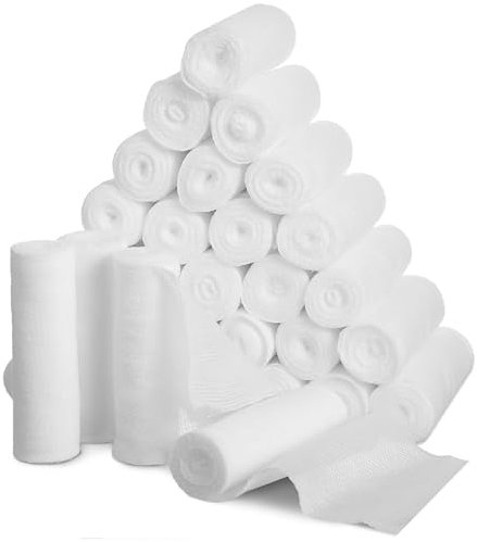 Gaze Rolls Bandages, 30 Rolls Vet Wrap, Mumie Wraps, Premium -medizinische Versorgung und Erste -Hilfe -Versorgung für Wunden