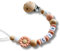 Lovely Personalisiertes Baby Geschenk, Schnullerkettchen, Schnullerband, Personalisierte Kette, Mädchen/Junge, verschiedene Farb-Varianten Daisy (2.Peach)
