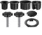 EpheyFIF Umbrella Base Bracket Accessories Set with Plastic Pipe Sleeve, Fixing Screws, Reducing Rings for Garden Parasol Stand, Outdoor Terrace Sunshade Pole Cover, Black