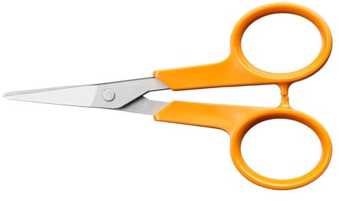 Fiskars Classic Manicure Scissors, Rounded Tips, Right- and Left-Handed, Total Length: 10 cm, Improved Handle ergonomics, Quality Steel/Plastic, Orange, 1075060