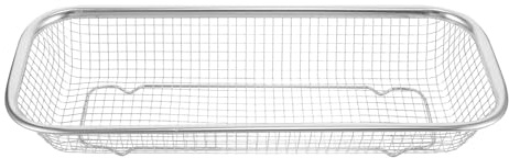 Alipis Stainless Steel Kitchen Drain Basket Vegetable Washing Colander Fruit Strainer Basket Over Sink Strainer for Fruits and Cutlery Storage