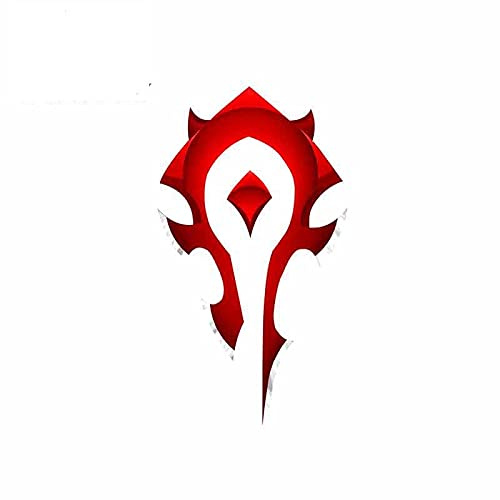13 cm für WOW Red World of Warcraft Tribal Flag Autoaufkleber und Aufkleber Wasserdicht JDM