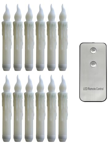 Bosiyrggrl Halloween Candles with Remote Control LED Flameless Candles for Supplies Birthday Family Decoration,Warm White Flash