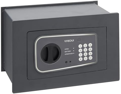 ARREGUI Logica 611110 Wandtresor mit Zahlenschloss | Tresor Wandmontage mit Elektronikschloss | Doppelbolzen Verriegelung | Einfache Montage | Versteckter Tresor | 10 L | 23 x 35 x 20 cm