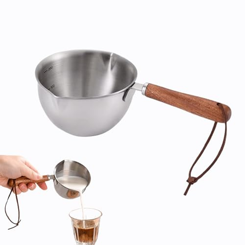 Olla Pequeña De Acero Inoxidable, Cacerola De Leche Pequeña, Mini Olla Calentadora De Mantequilla, Calentador De Mantequilla Para Leche, Salsas, Pastas, Café, Té y Sopas(300Ml)