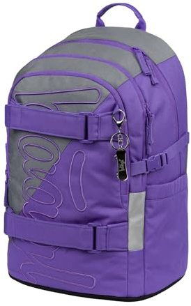 Baagl Schulrucksack für Jungen Mädchen Teenager - Skateboard Rucksack - Kinderrucksack mit Laptopfach und Brustgurt für Schule, Weiterführendeschule, Mittelschule