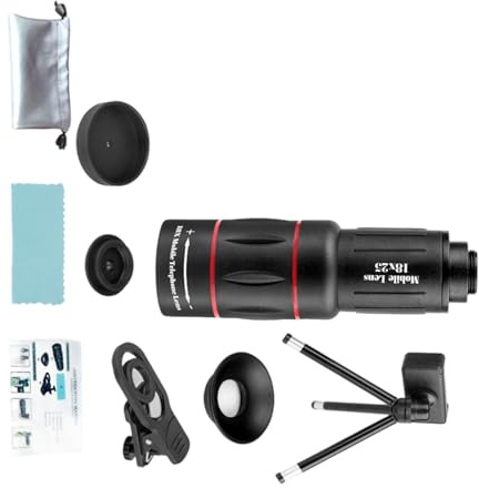 YROHGKPN 18X / 28X / 36X / 64X Telephoto Lens Clip Type Telephoto Phone Aluminum Magnifier Photography Phone Camera Attachment