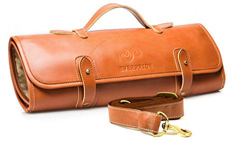 EVERPRIDE Kochmesser-Rolltasche für 10 Messer und Kochutensilien – robuste Messertasche für professionelle Köche – Koch Tasche lässt Sich leicht am Griff oder Schultergurt tragen – Messer Nicht im