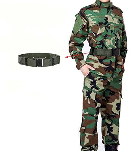 ATAIRSOFT Taktische Männer BDU Kampfuniform Jacke Hemd & Hosenanzug für Armee Militär Airsoft Paintball Jagd Kriegsspiel (Woodland,L)