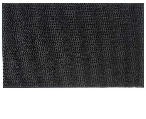 JVL Condor Classic Astro Turf-Look Rubber Scraper Mat, Black, 45 x 75 cm