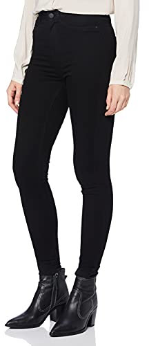 Noisy May NOS DE Damen Nmcallie Hw Vi023bl Noos Skinny Jeans, Schwarz (Black Denim Black Denim), 30W / 32L EU