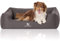 Knuffelwuff Orthopädisches Hundebett Leano aus Velours mit Handwebcharakter Übergröße XXXL 155 x 105cm Schwarz - abnehmbarer Bezug - waschbar - für große, mittelgroße und kleine Hunde