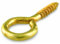 Taskar 100 x Screw Eyes Brass Plated - 16mm x 1 - Picture Framing/Frame Hanging Hooks/Craft