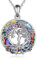 YAFEINI Baum des Lebens Halskette, 925 Sterling Silber Baum des Lebens Kristall Anhänger Schmuck Geschenke für Frauen