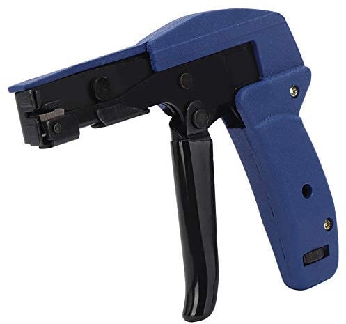 Pistola per fascette, pistola professionale per fascette con cerniera Installa fascette in nylon di plastica Strumento per fascette in acciaio legato al cromo vanadio blu