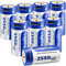 Rapthor Rechargeable batteries 3V 2550 mWh with 4-in-1 USB Type-C cable Compatible with Arlo Camera, Fast charge in 2 hours, single bay charge, 1200+ cycles recyclable-8 pieces
