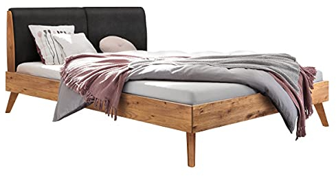 Hasena Bett Simone 25 Wildeiche Natur Polsterkopfteil Smoke 160x200