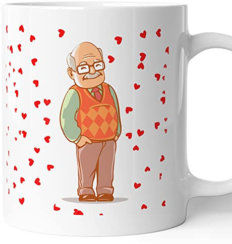 Tazza Mug - Nonno Migliore Del Mondo Con Cuori - Idee Regalo