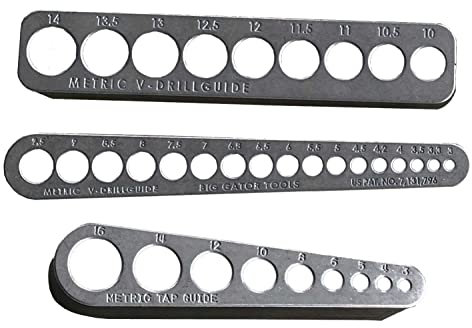 Complete Metric Big Gator Set - 3 pc set - Big Gator Tools V-DrillGuides & V-TapGuide