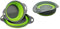 Collapsible Folding Washing Up Bowls with Colander Silicone Pasta Vegetable Fruits Drainer Strainer Stackable Elegant Lightweight Washing-up Bowl Compact Camping Bowl (Set of 3)