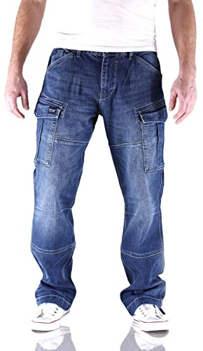 Big Seven Brian Night Blue Cargo Herren Jeans