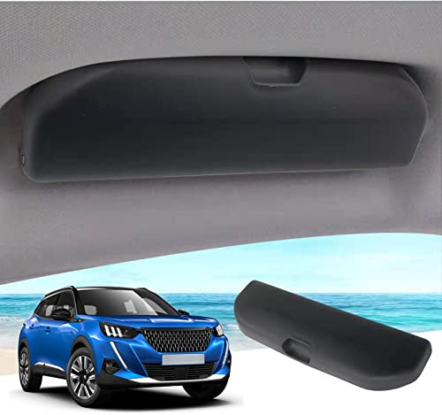 GAFAT Kompatibel mit Peugeot 208 e-208/2008 e-2008 Restyling 2020-2025 2026 Sonnenbrillenhalter Brillenetui, 208 2008 GT 2025 Aufbewahrungsbox Organizer [OEM Original] (Schwarz)