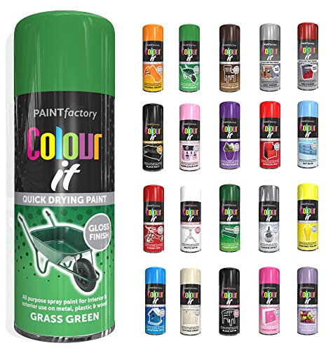 SCHNAZZ 1 x All Purpose Grass Green Aerosol Spray Paint 400ml Fast Dry, Quick Drying Spray and Excellent Coverage for Wood, Metal, Plastic, Glass and More