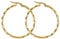 day.berlin Damen Creolen Twisted in Gold 18k vergoldet, Ohrringe gedreht 35mm Durchmesser 2mm stark, 316L Edelstahl nickelfrei und wasserfest
