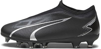 PUMA Boy's Unisex Kids Ultra Match LL FG/AG JR Soccer Shoe, Black-Asphalt, 10 UK Child